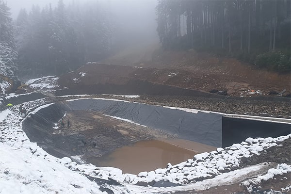 Výstavba retenčních nádrží Klínovec